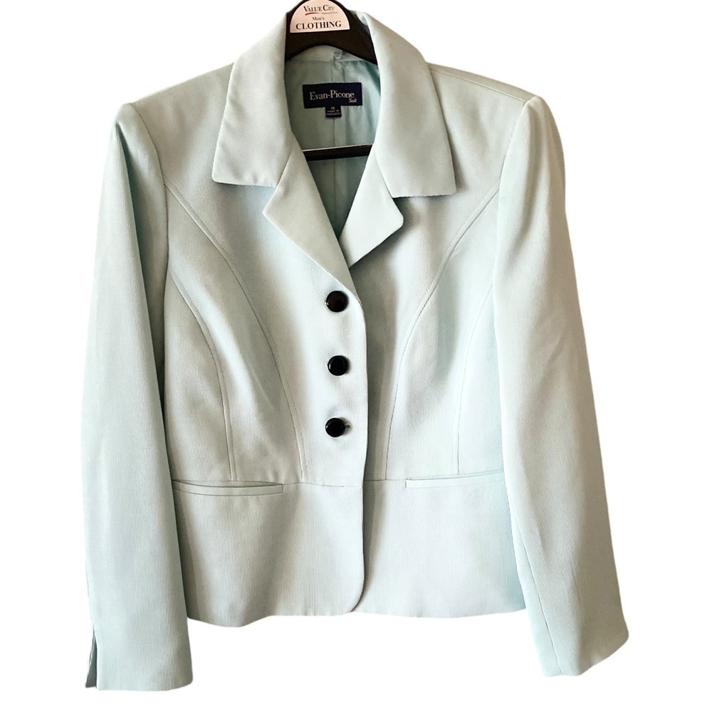 Evan Picon Womens Light bleu  Blazer/Office  Carrier Workwear Jacket Size 14